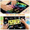 ZMLM Scratch Paper Art-Craft Kit: 11''x 8'' Big Sheets Magic Rainbow Drawing Board Kid Art Paper Pad Supply Toddler DIY Project Activity Toy Game for Teens Girls Boys Holiday Birthday Gift