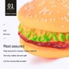 Hamburger Dog Toy Hamburger Squeaky Chewing Toys Tooth Cleaning Dog Supplies, Golden Retriever Teddy Pets, Dog Training, Attract pet Attention Sofa Damage Prevention, Hamburger Pet Toys - 2 Pcs