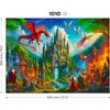 WOODEN.CITY Wooden Puzzle 1000 Pieces - Fantasy Dragon Castle | 21,25 in x 15,5 in | Made in EU
