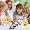TENYEAH 4 in 1 Animals Mini Building Set, Corgi Dog Cat Rabbit Chick Micro Bricks Building Kit, Classroom Prizes, Goodie Bags, STEM Toys, Birthday Gift, Party Favors for Kids Ages 8-14+（640pcs）