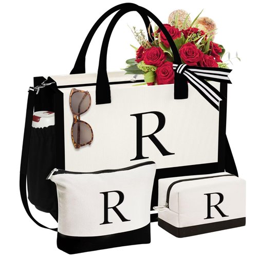 YOOLIFE Christmas Friends Gifts for Women - Friendship Gifts Thank You Gifts for Women, Gifts for Friends Women, Gifts for Friends, Monogrammed Canvas Tote Bag for Women R