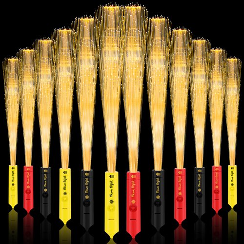 Sumind 12 Pack Movie Theme Party Supplies Movie Night Party Favors Movie Theater Fiber Optic Wands with 3 Light Modes Light up Glow Sticks for Movie Birthday Glow in The Dark Party Supplies
