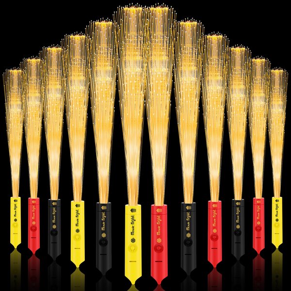Sumind 12 Pack Movie Theme Party Supplies Movie Night Party Favors Movie Theater Fiber Optic Wands with 3 Light Modes Light up Glow Sticks for Movie Birthday Glow in The Dark Party Supplies