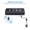 Cable Matters 4 Port USB 3.0 Switch Hub USB Sharing Switch for 4 Computers and USB Peripherals - Button or Wireless Remote Control Switching - Includes a USB-C Adapter for USB-C USB4 and Thunderbolt 4