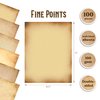 Better Office Products Stationery Paper, 100 Sheets, Aged Look Vintage Antique Old Fashion Parchment Paper, Letter Size 8.5 x 11 inch, Double Sided Printing Paper, 6 Designs, 100 Pack
