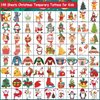 CHARLENT 148 PCS Christmas Temporary Tattoos for Kids - Xmas Individual Tattoos for Kids Christmas Party Favors, Stocking Stuffer, Christmas Eve Gift