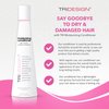 TRIDESIGN TRI Moisturizing Conditioner - Hydrating Dry & Damaged Hair, Infused Wheat Protein to Protect, Repair & Restores Moisture to Curly, Straight, Wavy Treated Hair - 10.5 Fluid Ounce