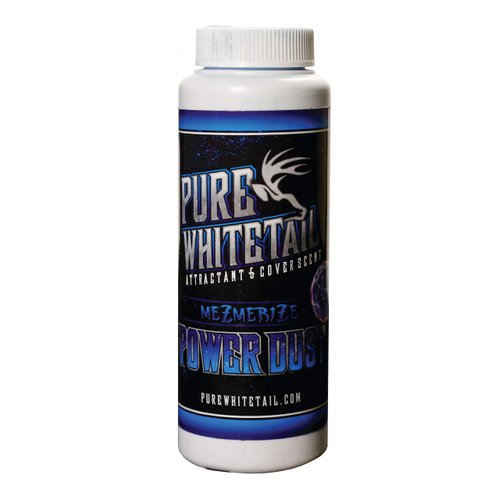 Pure Whitetail Mezmerize Power Dust | All Season Natural Overhanging Licking Branch Mock Scrape Powder | Hunting Scent Eliminator | Cover Scent | Deer Scrape | 4 oz Bottle