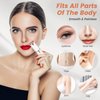 Xinvinx Facial Hair Removal for Women- as Seen on TV Painless Face Shaver -Painless Womens Facial Hair Remover with 2 Replacement Heads, Lipstick-Sized, USB Rechargeable（White）