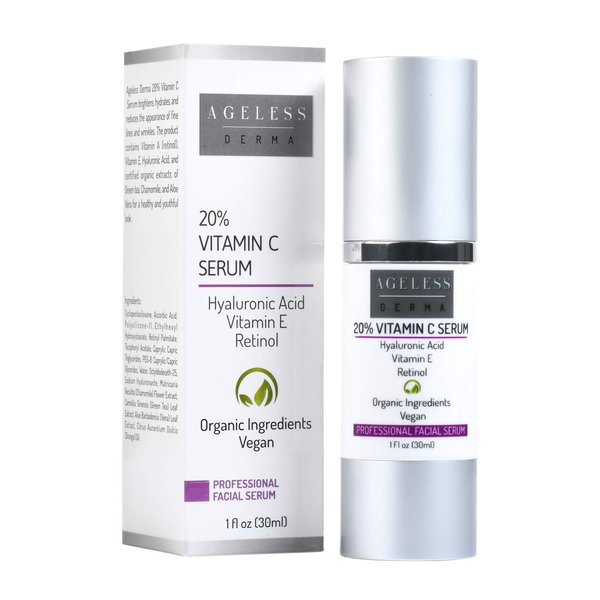 Ageless Derma Professional Vitamin C Serum with Retinol and hyaluronic acid by Dr. Mostamand