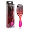 CANDYBRUSH Curved Vented Hair Brush Wet Detangling for Blow Drying Colorful for Straight Fine Hair for Women Round Detangler Soft Bristles Medium Black-Red-Pink Gradient