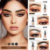 Eyebrow Pencil,Grey 4-Point Micro-Fork Tip Eyebrow Pen,Smudge-Proof Portable Microblading Eyebrow Pencil,Eye Makeup Long-Lasting Waterproof To Create Exquisite Eyebrow Hair for Women