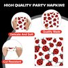 40Pcs Ladybug Decorations Paper Napkins Disposable Party Napkins Set Ladybug Paper Luncheon Napkins Ladybug Theme Party Supplies