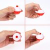 16Pcs Fishing Bobbers, 4 Size Snap Hard ABS Fishing Float Red and White Fishing Bobbers for Fishing Buoy Tackle Accessories 2.5/3/3.5/4cm