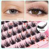 Bodermincer Lashes Clusters 10+12mm/12+14mm/14+16mm/16+18mm/10-12-14-16mm/14-16-18mm Mixed and 8-20mm to Choose Lashes Extension Kit lash Clusters Lashes Wispy Eyelash Extension (10+12mm Mixed)