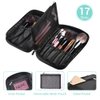 BYOOTIQUE Makeup Brush Bag Organizer Portable Multi Brush Holder Makeup Hand Bag Cosmetic Organizer Detachable Pouch Storage Case for Travel Home, Black
