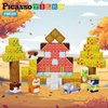 Picasso Cubes 1” Fall Autumn Harvest Theme Magnetic Blocks Build Cubes 90 Piece Magnet Tile Construction Building Block Set Sensory Toy Early Education STEM Learning, Children Age 3+ Boy Girl PMC05