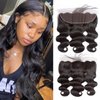 13x4 Frontal Body Wave Lace Frontal 100% Human Hair Ear to Ear lace Frontal 13x4 Body wave hd Transparent Lace Frontal Only with Baby Hair 180% Natural Color (13 × 4 Lace Frontal, 14 Inch)
