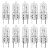 10 Pack-G8 25W 120V Halogen Light Bulbs JCD Type 110v 130v 25 Watt T4 G8 Under Cabinet Puck Lamp 120 Volt Undercabinet Microwave Oven Stove Top Kitchen Appliance Replacement Lighting Bi Pin Clear Lens