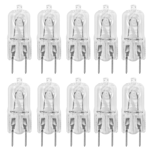 10 Pack-G8 25W 120V Halogen Light Bulbs JCD Type 110v 130v 25 Watt T4 G8 Under Cabinet Puck Lamp 120 Volt Undercabinet Microwave Oven Stove Top Kitchen Appliance Replacement Lighting Bi Pin Clear Lens