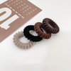 Grutyopkn Hair Ties, Velvet Spiral Hair Ties,4 Pack Elastic Hair Ties, No Crease Ponytail Hair Ties, Long Hair, Curly Hair Band, Women and Men Hair Accessories (Multi-colored)
