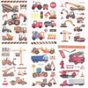 Oexper 18 Sheets of Construction Vehicle Temporary Tattoos Cars Fire Trucks Buses Transportation Tattoo Stickers for Boys Girls Kids Adults Birthday Party Car Themed Party Supplies Party Favors