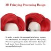 LABEAUTÉ Max Beauty Red Mermaid Wigs with Starfish Hair Clips, Curly Long Hair Daily Wig Heat Resistant Synthetic Fiber for Halloween for Cosplay for Christmas (Red 1)