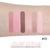 Six-Color Eyeshadow Makeup Palette, Pale Red Rose Pink Dark Browm Rose Gold Champagne Gold Nude Pink Eyeshadows, Blendable Matte and Shimmer, Long-Lasting - Cruelty-Free With Built-In Mirror - 01#