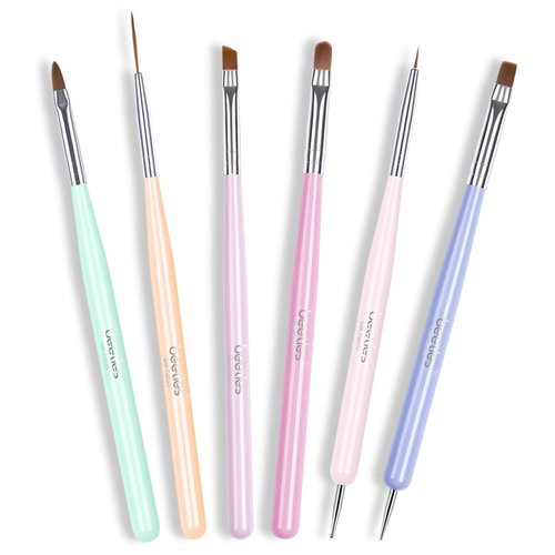 Beetles Nail Art Brushes Set Gel Polish Nail Art Design Pen Painting Tools Fingernail Brush Nail Cleaning Brush Nail Art Liner Brush and Nail Dotting Pen Salon Gift for Girls Women