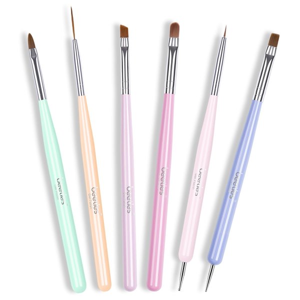Beetles Nail Art Brushes Set Gel Polish Nail Art Design Pen Painting Tools Fingernail Brush Nail Cleaning Brush Nail Art Liner Brush and Nail Dotting Pen Salon Gift for Girls Women