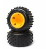 Losi 6 Row Rear Tires Mounted Orange2 Mini JRXT LOS41031 RC Tire