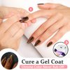 Bronze Chrome Fall Press on Nails Medium Almond, KQueenest Metallic Brown Acrylic Fake Nails Medium Stiletto, Glitter Glue on Nails for Women Daily Party Wear, Glossy False Nails Press ons in 24 Pcs