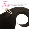 Marat Hair Extensions Clip in Human Hair, Dark Brown Clip in Hair Extensions 20 inch 120g Straight Clip in Hair Extensions Human Hair