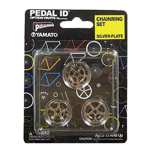 Toynk Pedal Id 1:9 Scale Bicycle: Chain Ring Set: Silver Plate