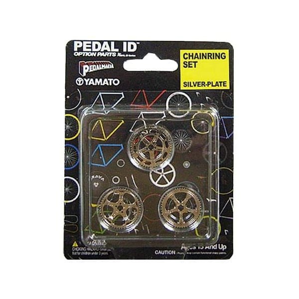 Toynk Pedal Id 1:9 Scale Bicycle: Chain Ring Set: Silver Plate