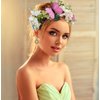 Alove Ditto Dark Pink and White Butterfly Flowers Rose Headband Hair Wreath Floral Garland Crown Headpiece