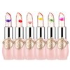 firstfly Pack of 6 Crystal Flower Jelly Lipstick, Long Lasting Nutritious Lip Balm Lips Moisturizer Magic Temperature Color Change Lip Gloss (Pink)