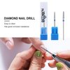 NMKL38 Electric Cuticle Clean Bit 3/32'' Carbide Drill Pointed Burr Nail Art File for Milling Machine Manicure Pedicure Cutter Tool (3 x 10)