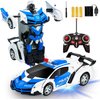 AMENON Remote Control Transform Car Robot Boys Christmas Toys with Lights RC Car 2.4Ghz 1:18 Rechargeable 360°Rotating Race Car Xmas Birthday Gifts Stocking Stuffers for Kids Boys Girls Party Favors