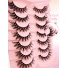 7 Pairs Faux Mink Lashes Flu-ffy 18mm Cat-Eye Lashes Curly Volume Eyelashes Fox Eye Lashes that Look Like Extensions Lashes Wispy Faux Mink False Eyelashes Natural Look(NB-03)
