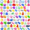 100Pcs Mochi Squishy Toy Individually Wrapped Squishy Toys for Kids Party Favors, Kawaii Squishies Animals Stress Relief Toy for Boys Girls Birthday Gift, Classroom Prizes, Christmas Goodie Bag