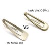 Dofash 20Pcs Ellipse Shaped(Looks Like 3D Effect) Epoxy Snap Hair Clips Hair Grips Metal Hair Clips 5Cm/2in Hair Accessories For Girls (Blonde)