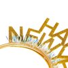 BinaryABC Happy New Year Headband Tiara,2025 New Years Eve Party Supplies,New Years Party Favors,2Pcs