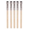 GTHER 5PCS Wooden Pencil Extender,Adjustable Art Pencil Lengthener, Pencil Extender Holder with Aluminum Handle for Colored Pencils Crayon School Office Supplies