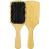 Boar Bristle HairBrush Combetter, Natural Wooden Paddle Brush Detangler Shine Smoothing Hair for Women Men Kids Curly Long Fine Dry Hair with Gift Box