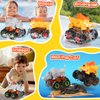 Oriate Squishy Soft Rubber Monster Truck Toys for Boys Age 4-7, 2 Pack Animals Cartoon Cars, Toddler Toys for Ages 3 4 5, 2 Pack Push and Go Friction Car Playset