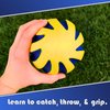 LMC Products Spiral Foam Football - Soft Foam Football for Kids - Each Quality Kids Football is 9 Inches - Adult & Toddler Football Youth - Small Football (Yellow & Blue)