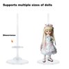 12Pcs Adjustable Doll Stands,Transparent and Lightweight Doll Display Rack Suitable for Different Sizes of Dolls Monsters,Action Figure Stand Doll Accessorie,Mini Doll Display Holder
