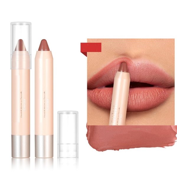 Melemando 8 Colors High Pigmented Smooth Matte Lip Liner Pencil, Waterproof Velvet Lipstick Pen, Professional Lip Liner for Girls and Women (05)