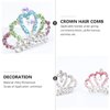 Minkissy 4Pcs Princess Crown Comb Mini Tiara Hair Comb Shiny Rhinestone Tiara for Girls Hair Dectoration